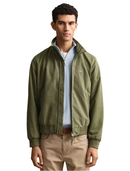 Gant jas groen polyester effen