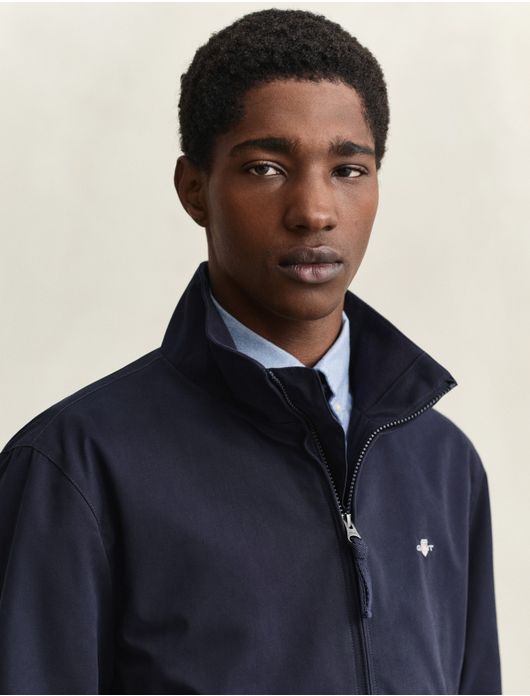 Gant jas donkerblauw effen polyeste
