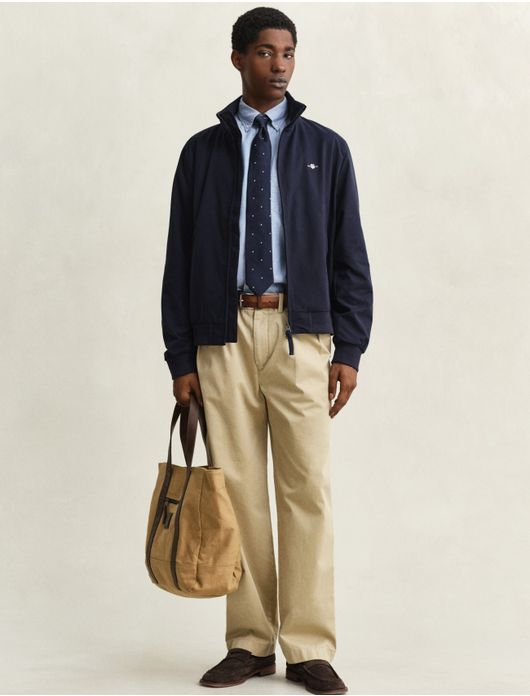 Gant jas donkerblauw effen polyeste