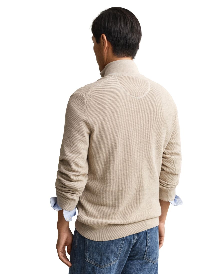Gant trui half zip beige