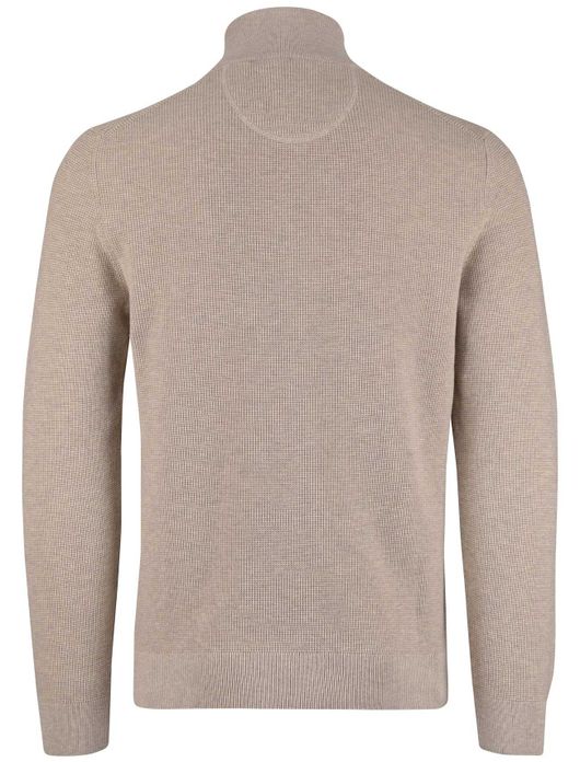 Gant vest groen katoen met structuur en rits