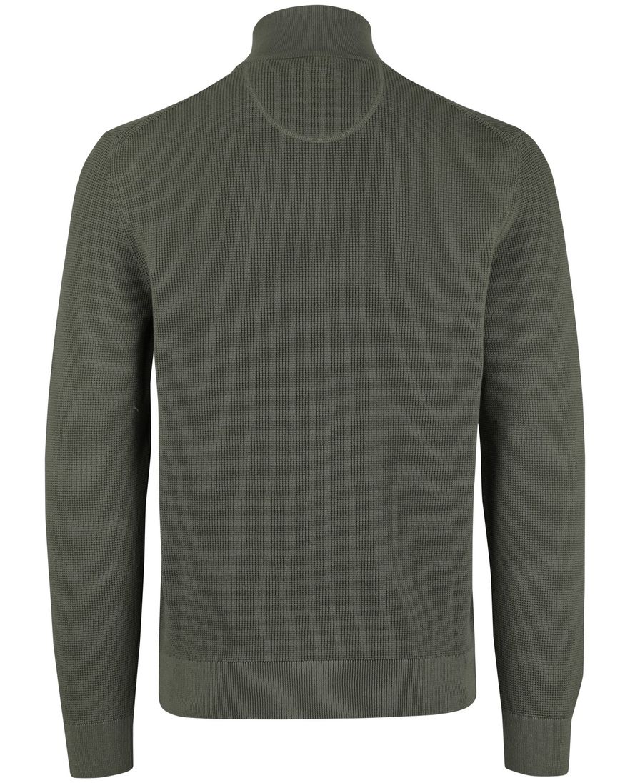 Vest beige Gant met structuur en rits katoen