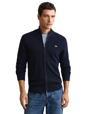 Gant Gant vest donkerblauw effen