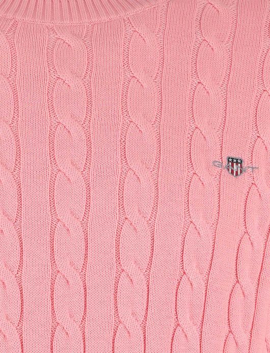 Gant kabeltrui roze