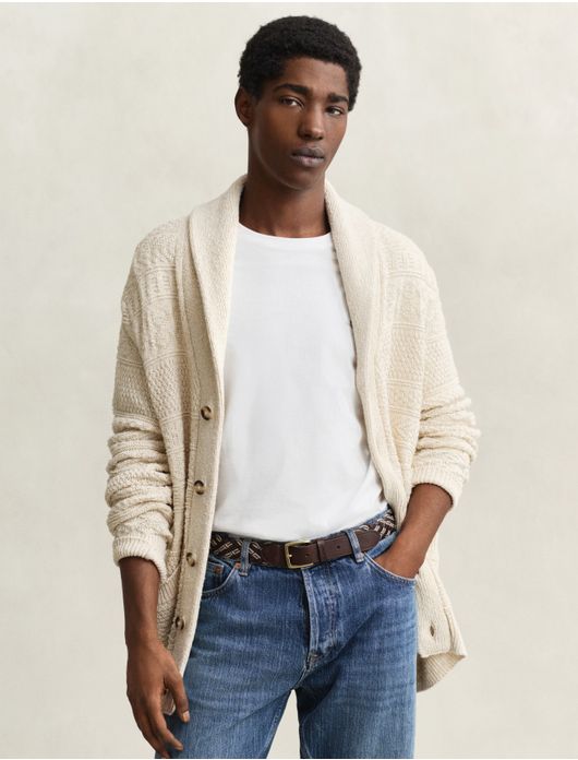 Gant vest ecru gebreid