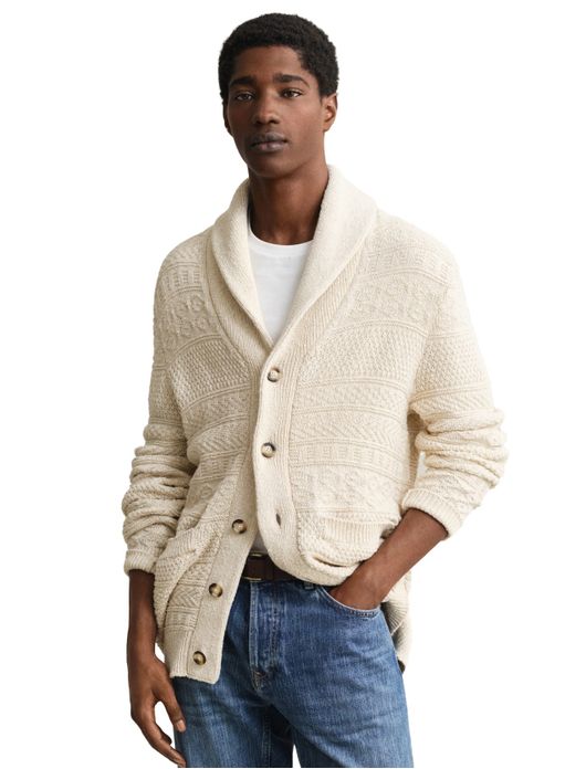 Gant vest ecru gebreid