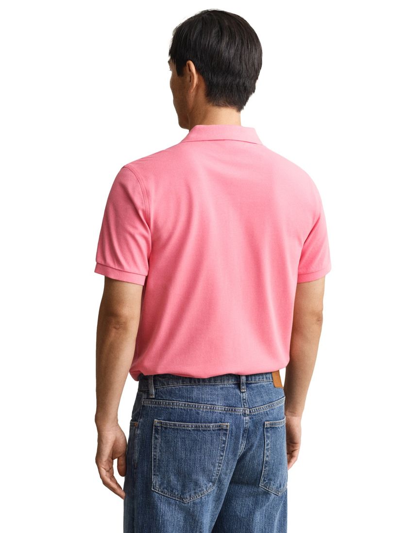 Gant polo roze korte mouw