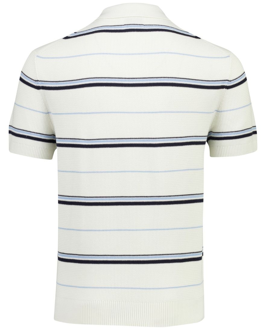 creme Gant poloshirt gestreept korte mouw