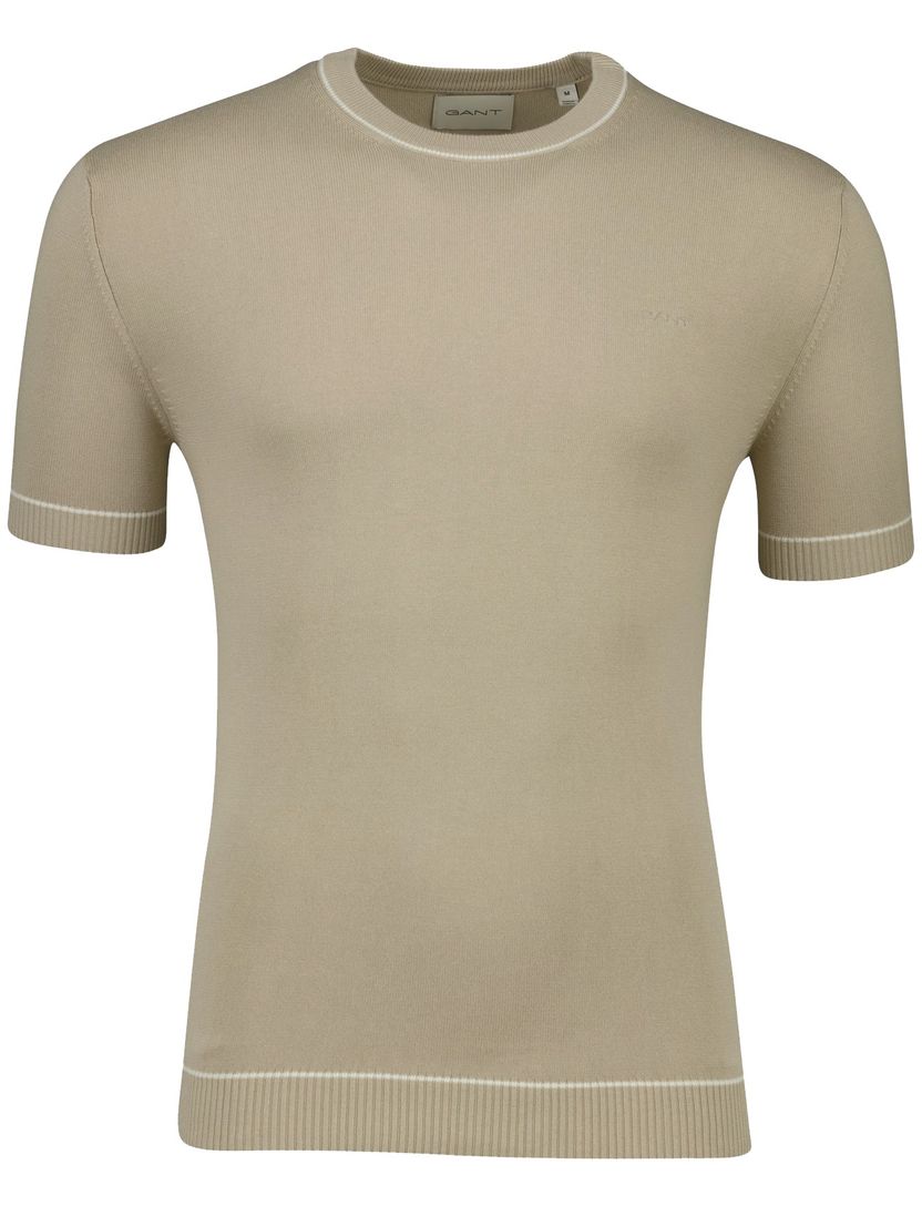 Beige T-shirt Gant gebreid