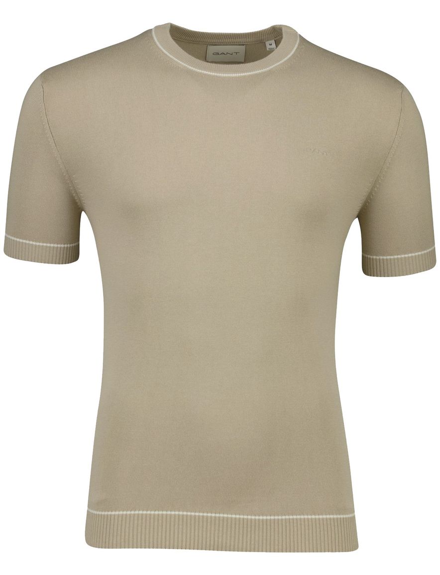 T-shirt beige Gant witte randen