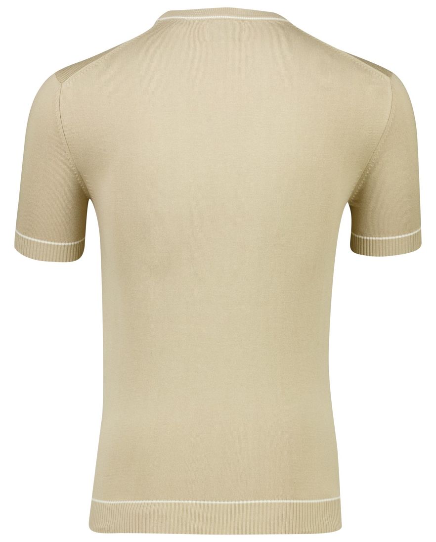 Bruin poloshirt Gant lange mouw gebreid