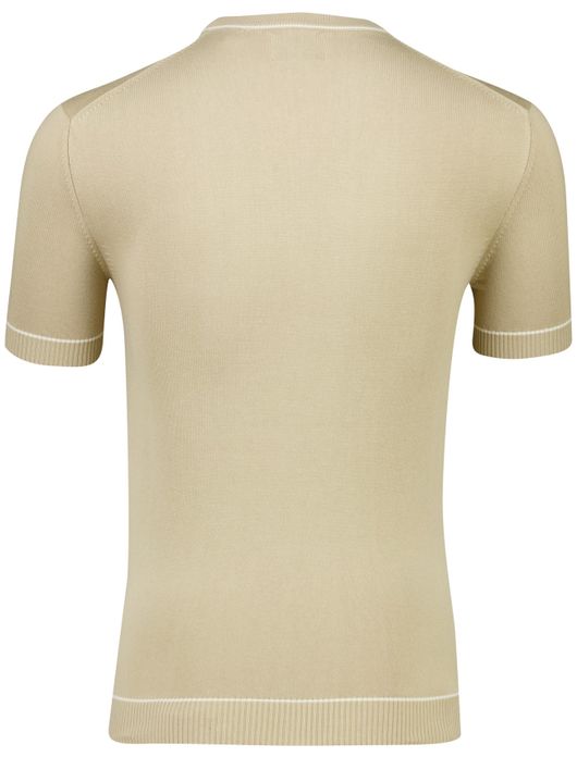 Gant poloshirt bruin gemeleerd lange mouw