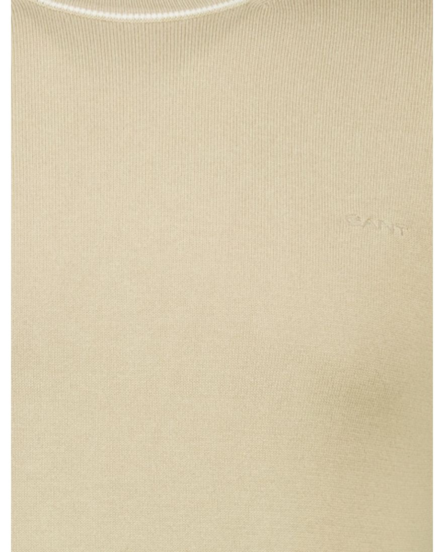 Bruin poloshirt Gant lange mouw gebreid