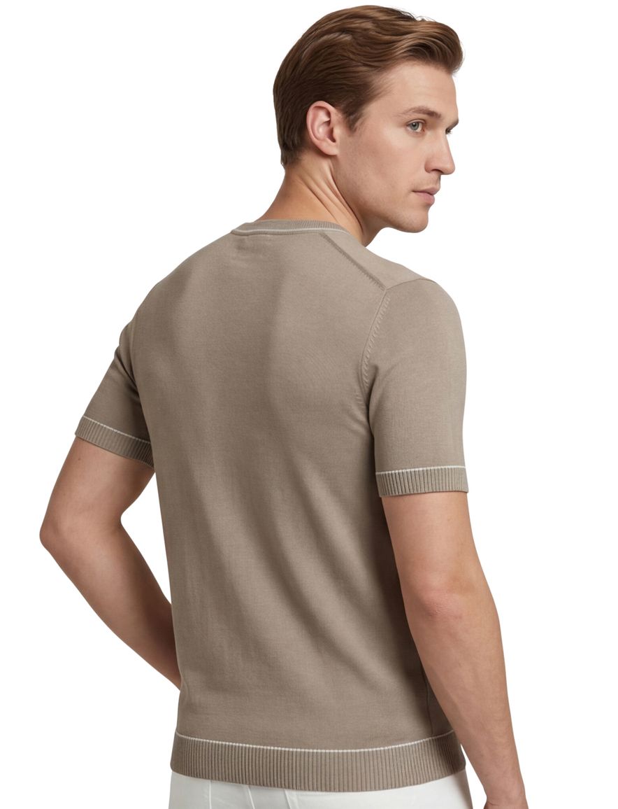T-shirt beige Gant witte randen
