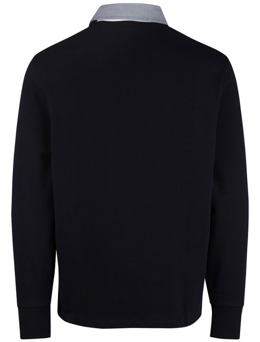 Gant trui rugby kraag donkerblauw