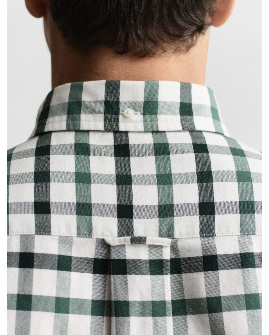 Gant overhemd groen geruit normale fit