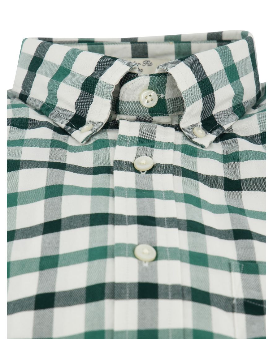 Gant overhemd groen geruit normale fit