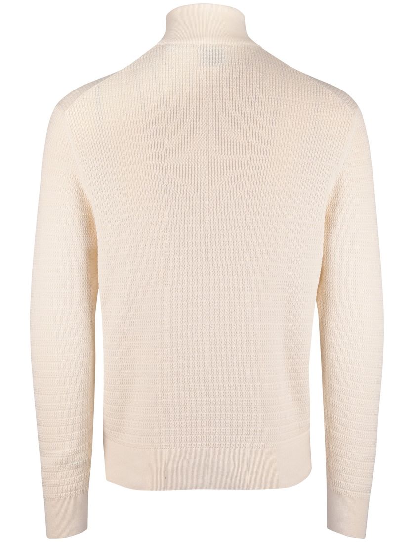 Trui Gant creme half zip lange mouw