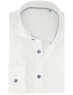 Ledub Slim Fit Ledub overhemd wit mouwlengte 7