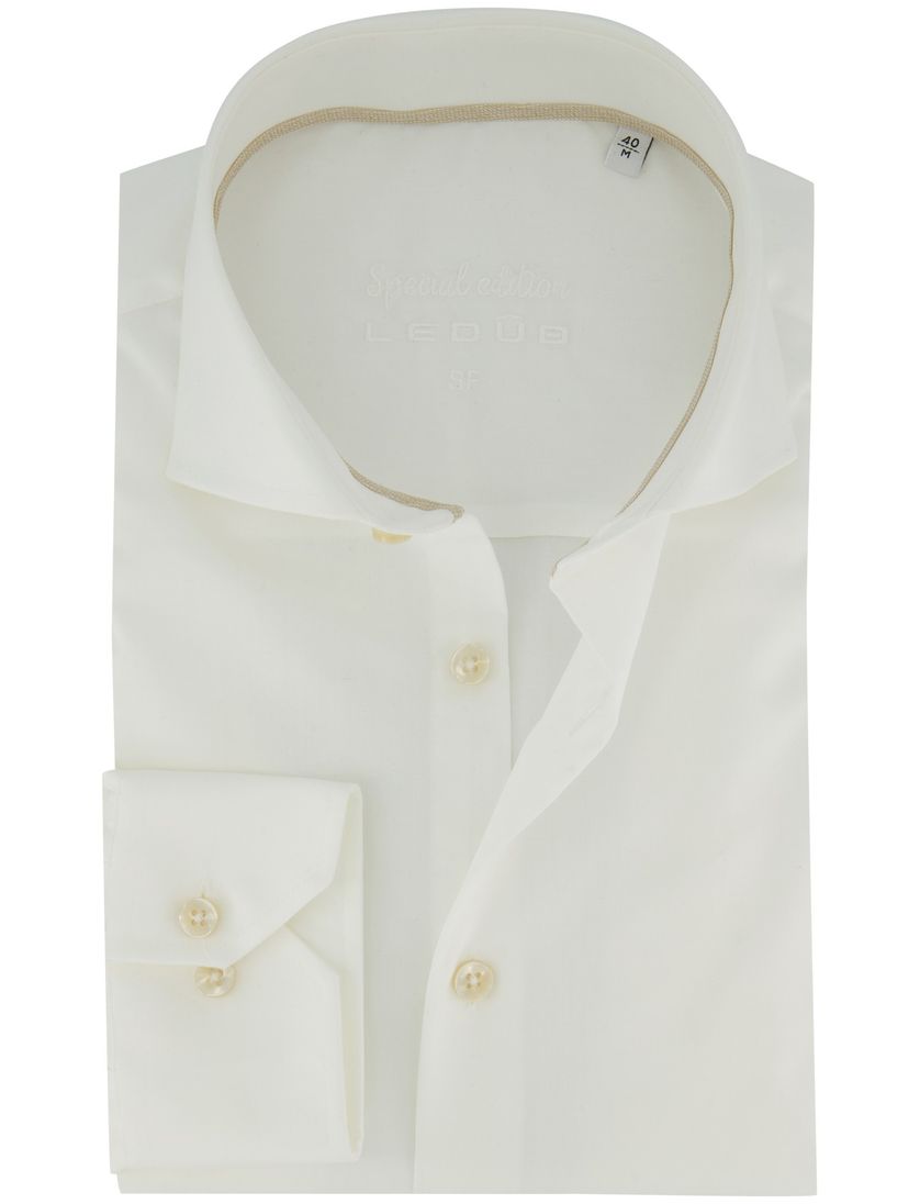 Slim Fit mouwlengte 7 overhemd wit