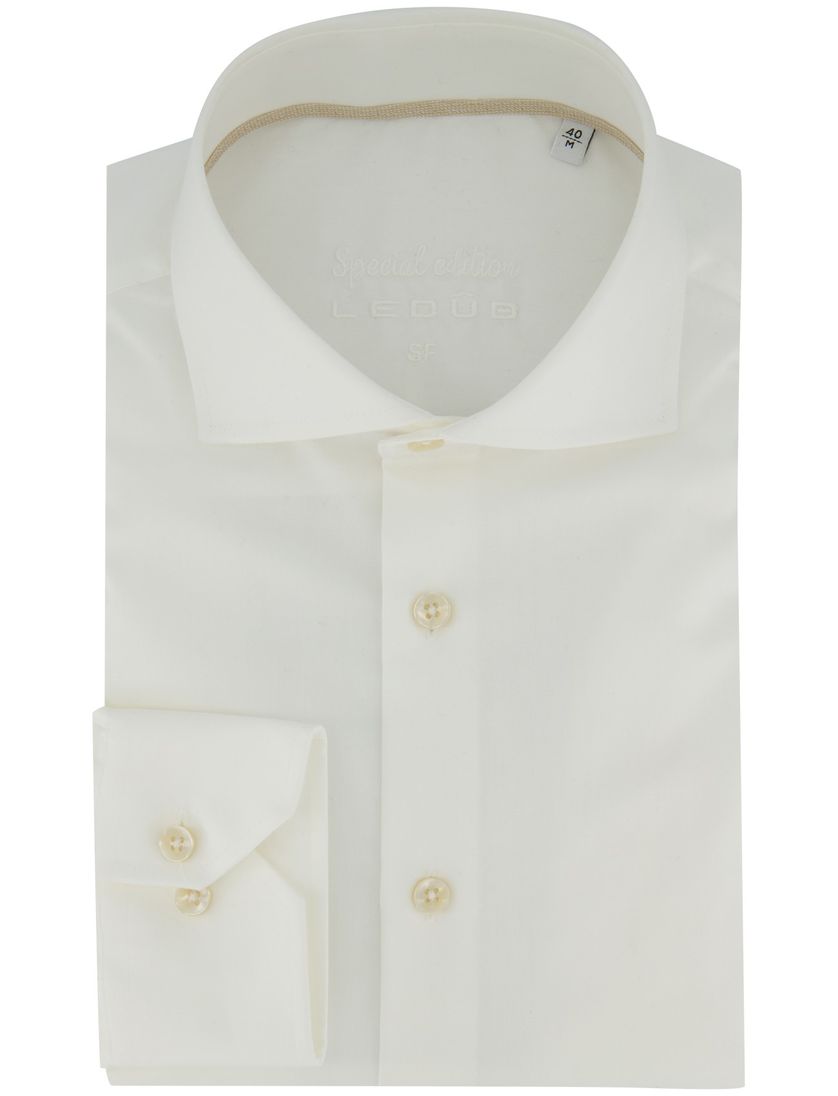 Slim Fit mouwlengte 7 overhemd wit