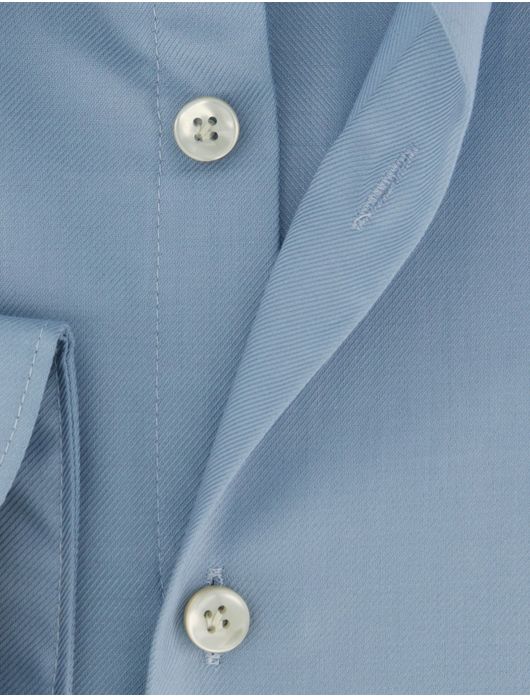 John Miller overhemd blauw strijkvrij mouwlengte 7