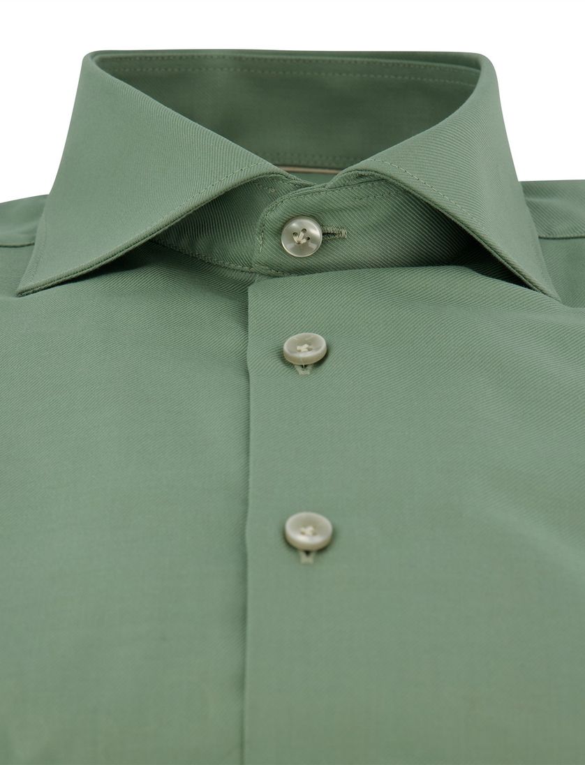 Overhemd John Miller groen strijkvrij normale fit