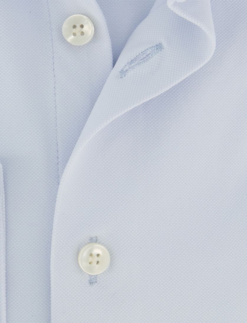 Slim fit overhemd wide collar John Miller mouwlengte 7 lichtblauw
