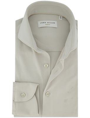 John Miller John Miller overhemd effen lichtgrijs mouwlengte 7