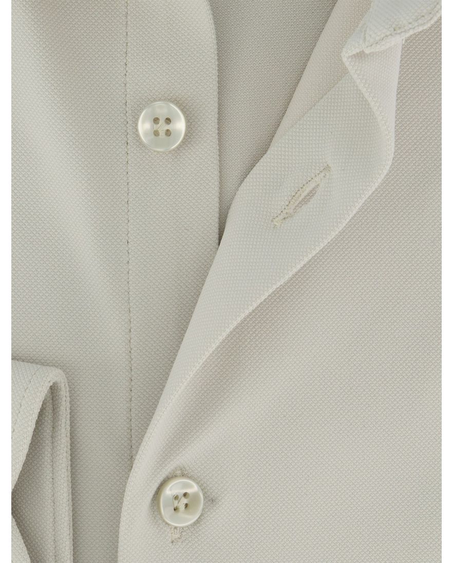 John Miller overhemd lichtgrijs effen mouwlengte 7