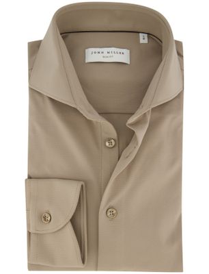 John Miller John Miller slim fit ml 7 overhemd beige