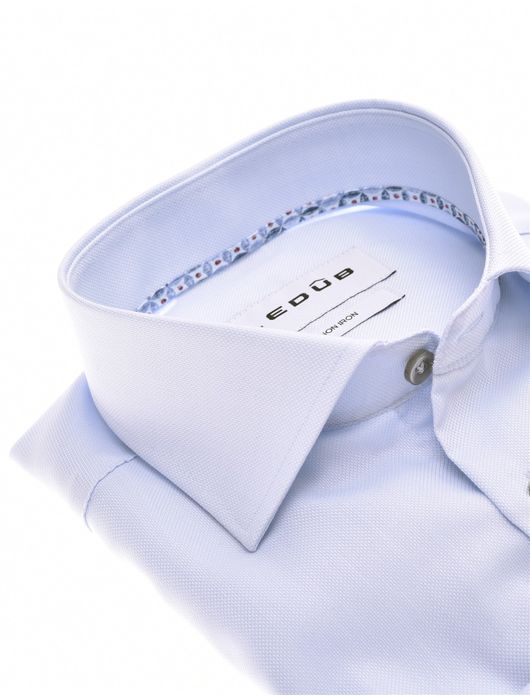 Ledub overhemd lichtblauw Modern Fit katoen effen