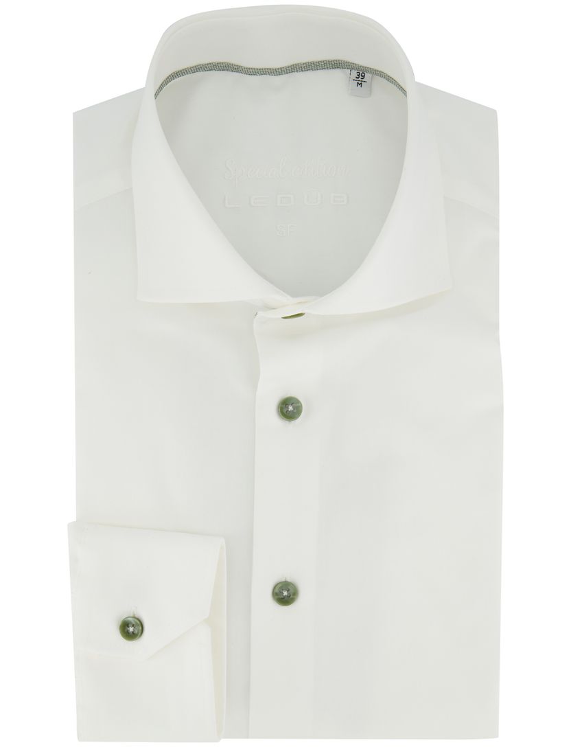 Witte overhemd Ledub Slim Fit effen