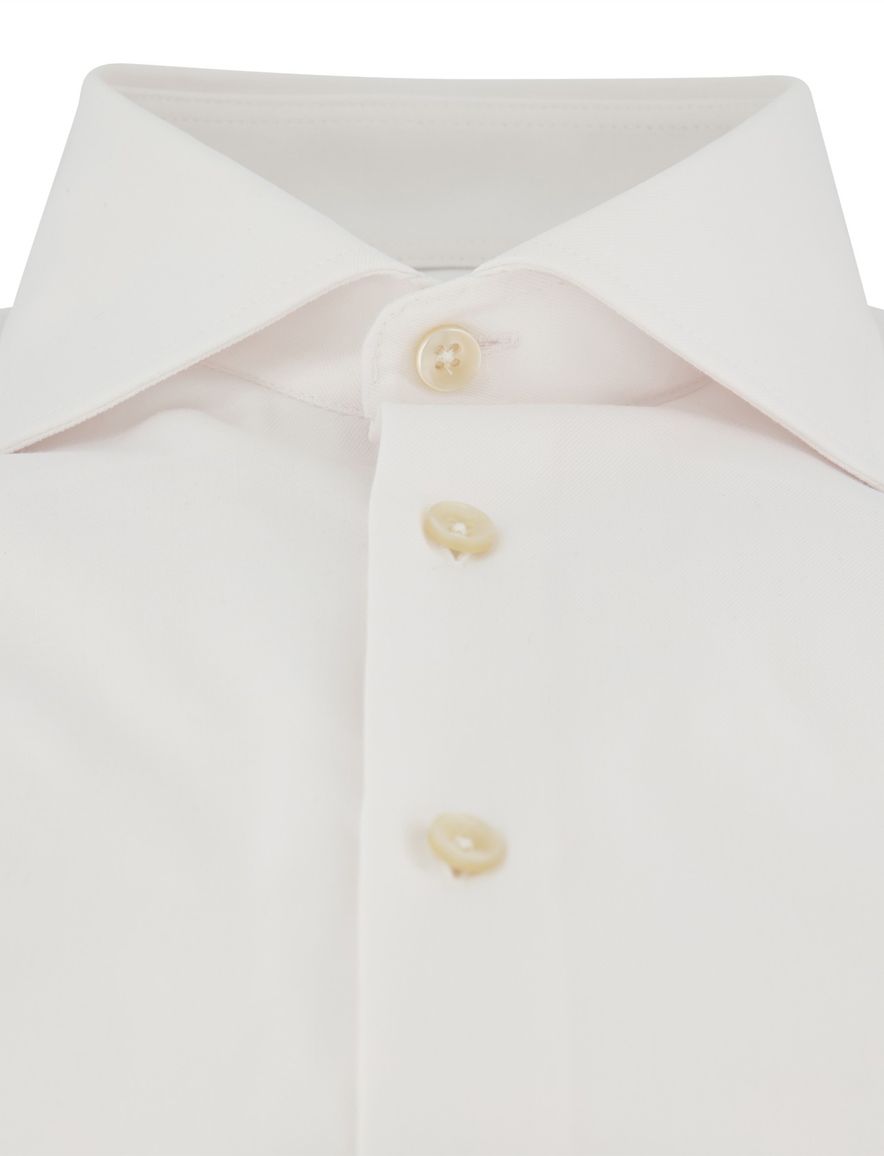 Wit slim fit overhemd Ledub tijdloos cutaway kraag
