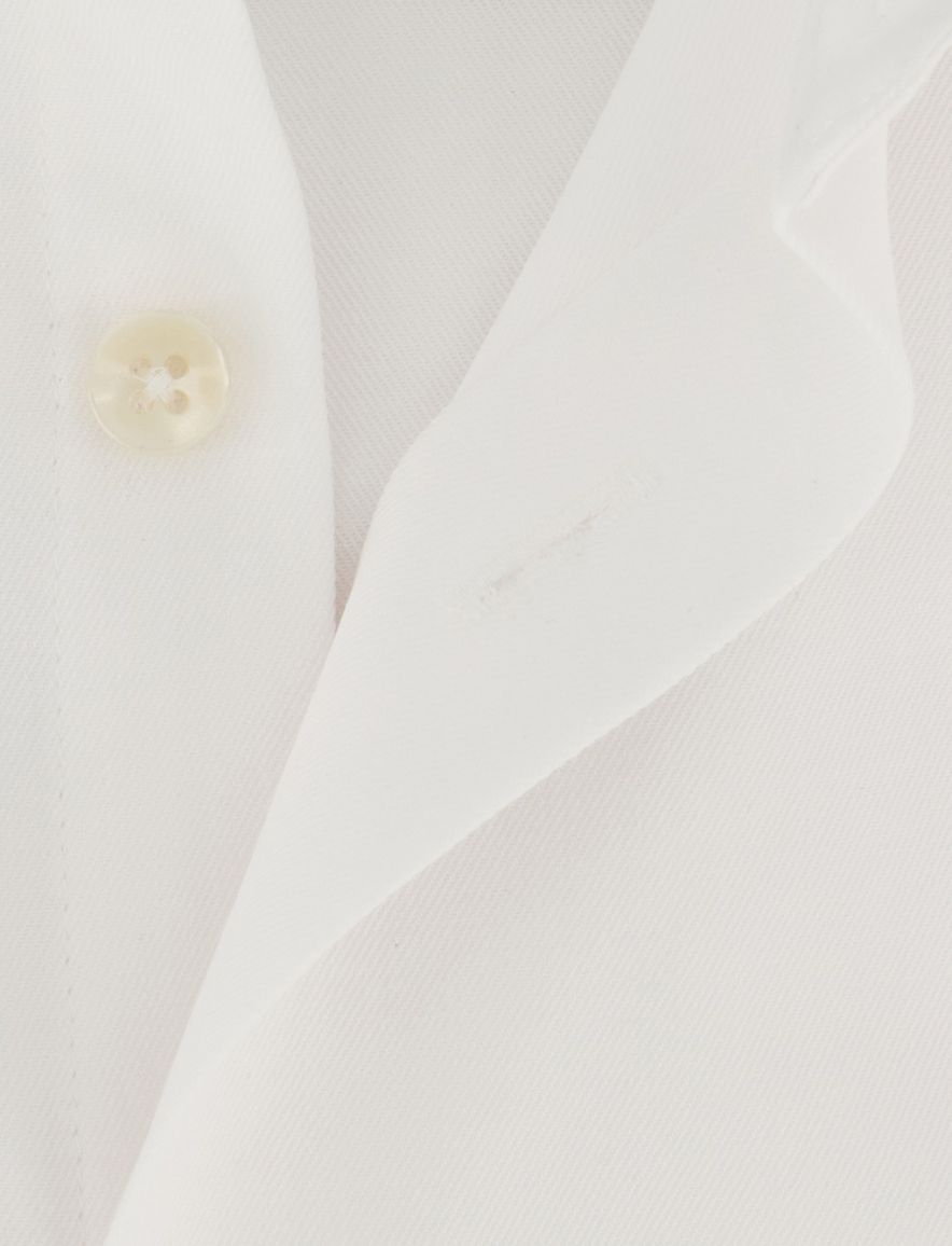 Wit slim fit overhemd Ledub tijdloos cutaway kraag