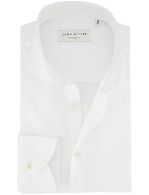 John Miller Strijkvrij overhemd John Miller Tailored Fit wit effen