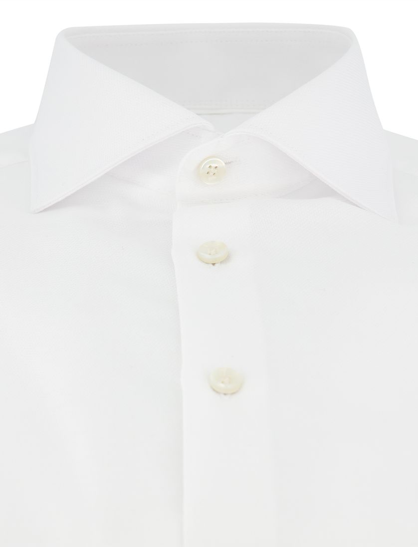 Strijkvrij overhemd John Miller Tailored Fit wit effen