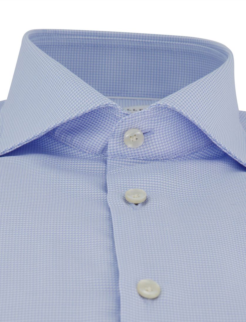 overhem lichtblauw John Miller tailored fit printje strijkvrij