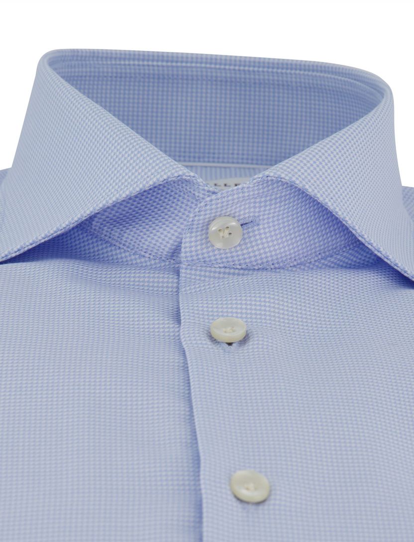 Overhemd John Miller Tailored Fit Lichtblauw geprint