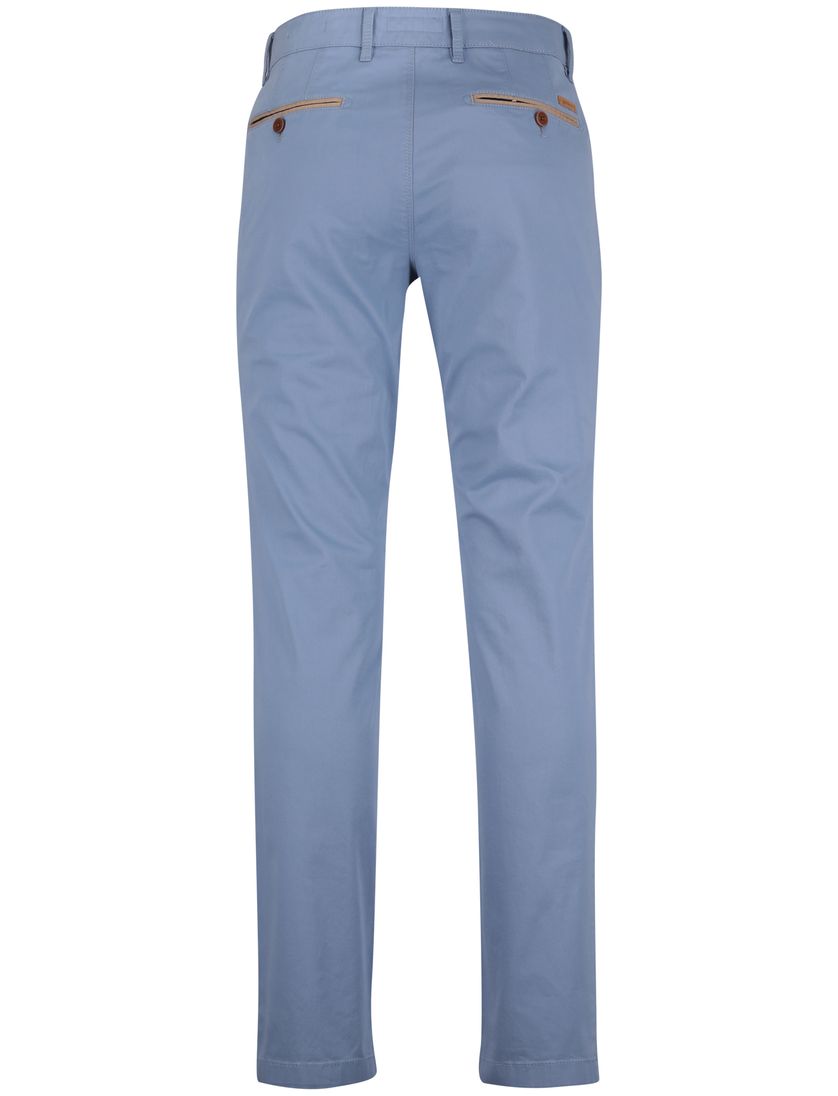 Gardeur pantalon flatfront lichtblauw katoen normale fit