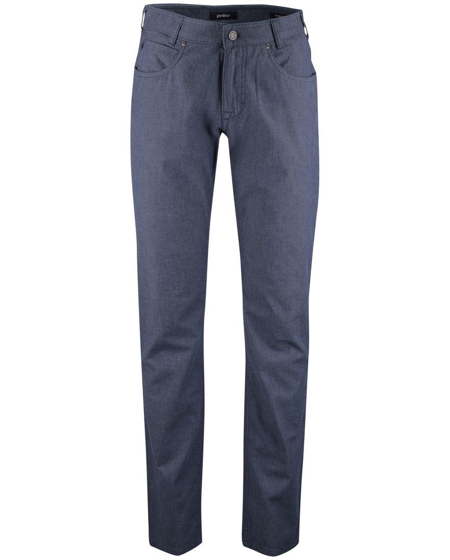 Blauwe pantalon gemeleerd Gardeur normale fit