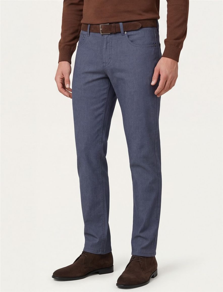 Gardeur pantalon modern fit blauw gemeleerd