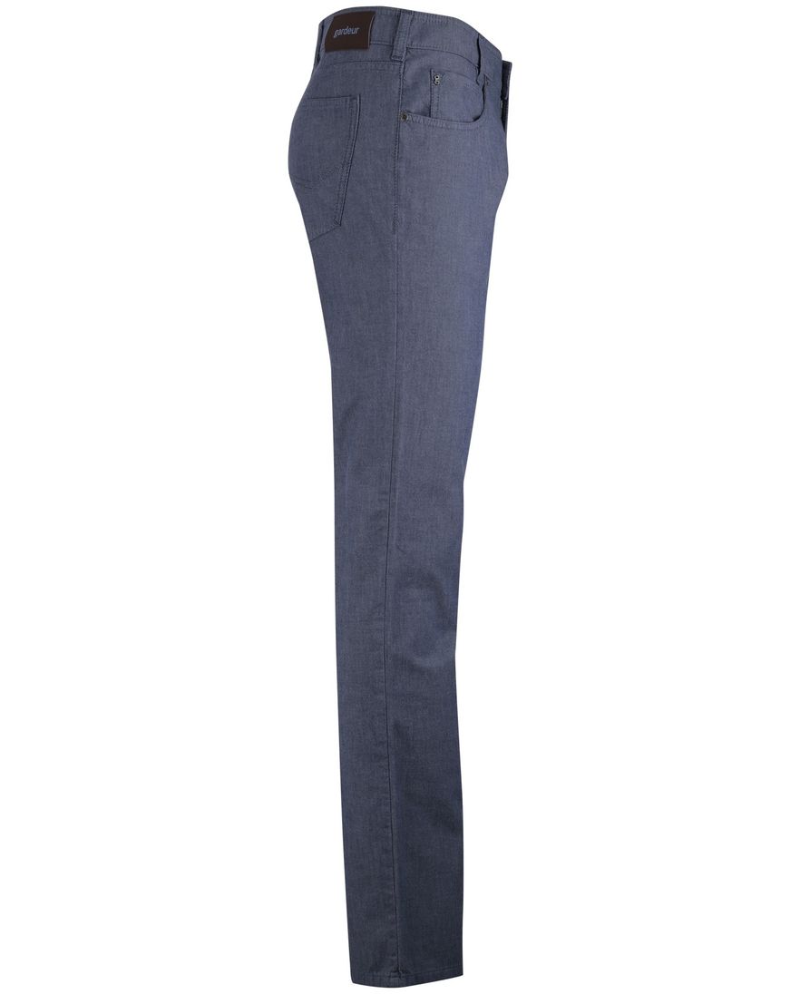 Blauwe pantalon gemeleerd Gardeur normale fit
