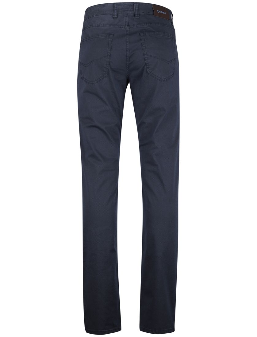 Gardeur pantalon flatfront donkerblauw katoen normale fit