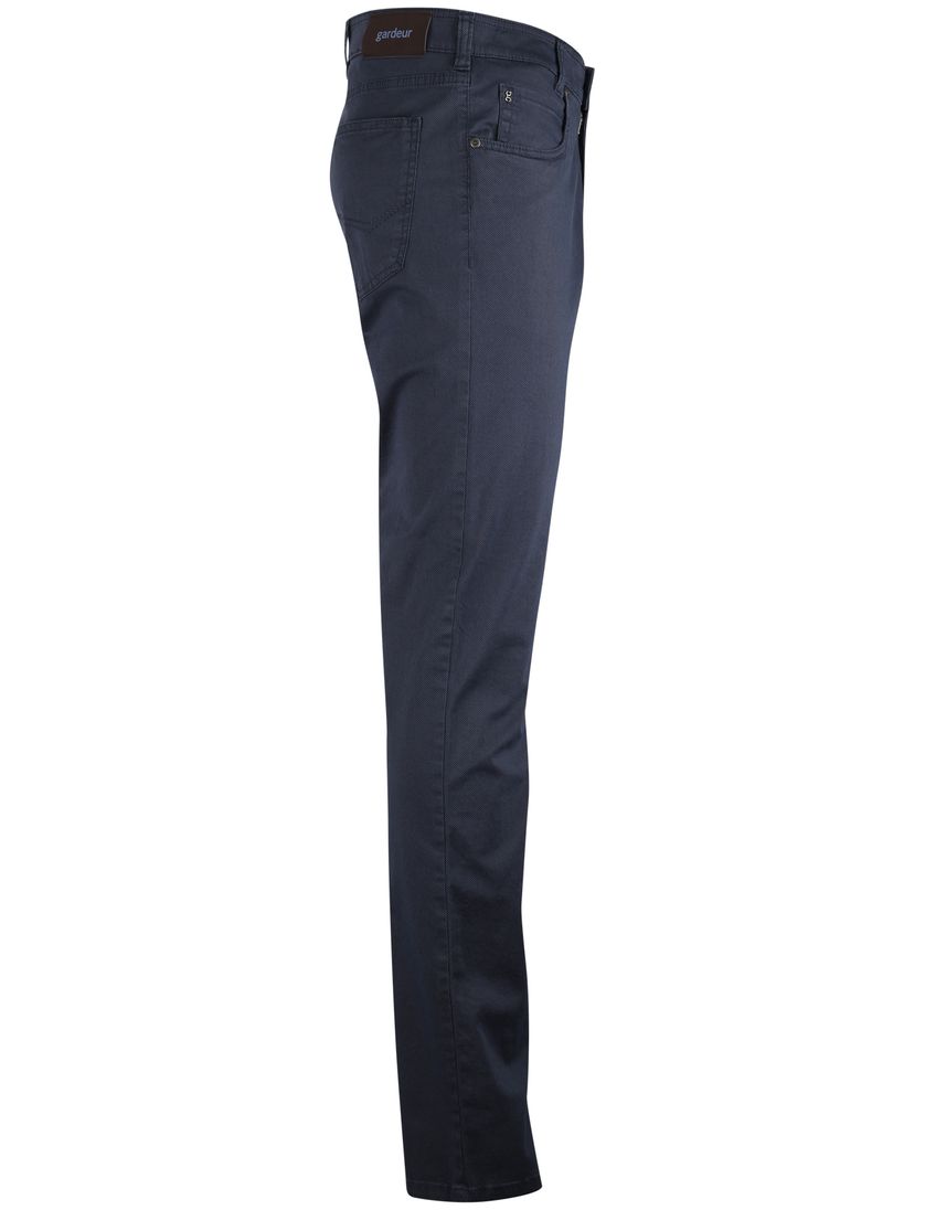 Gardeur pantalon flatfront donkerblauw katoen normale fit