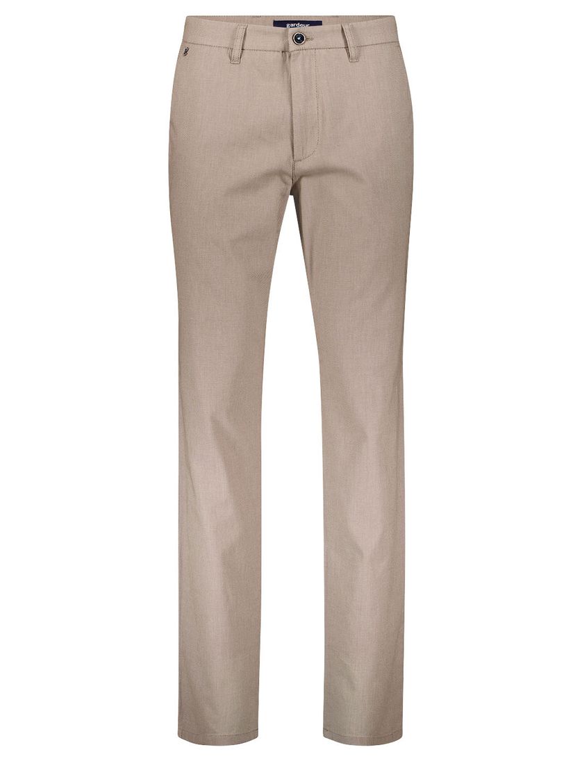 Beige Pantalon Gardeur Modern Fit Bono katoen