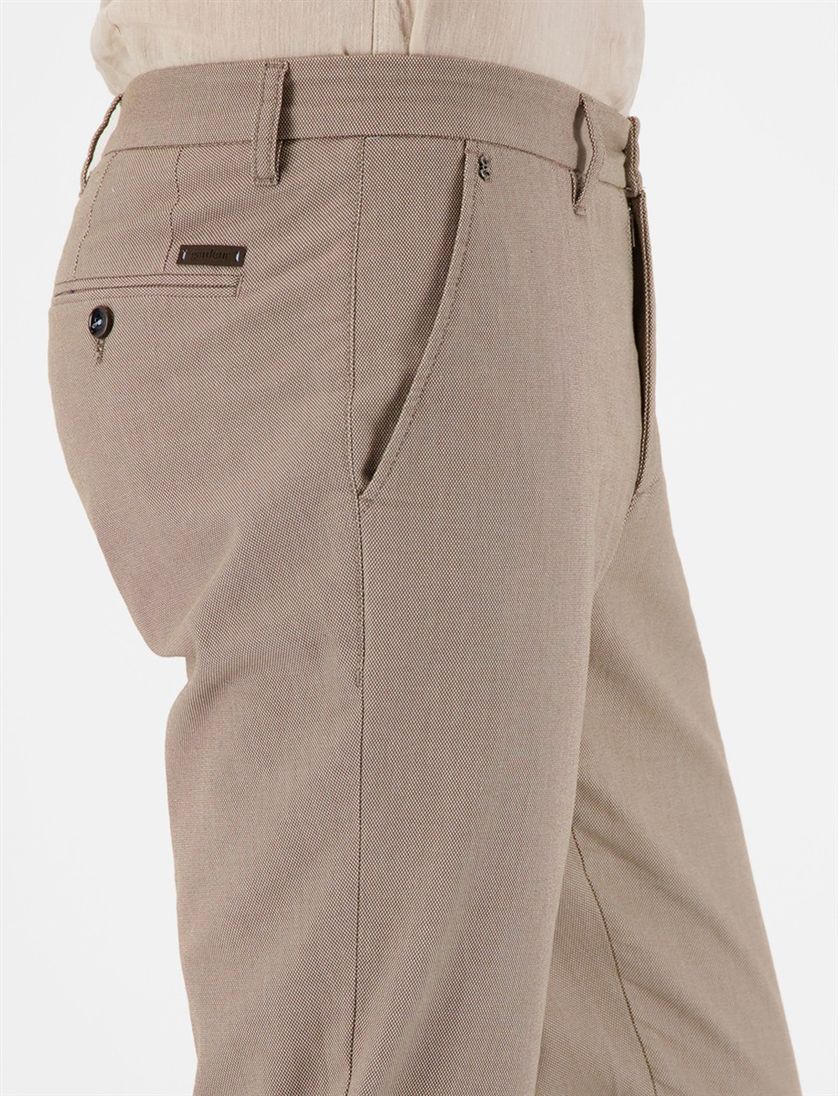 Beige Pantalon Gardeur Modern Fit Bono katoen