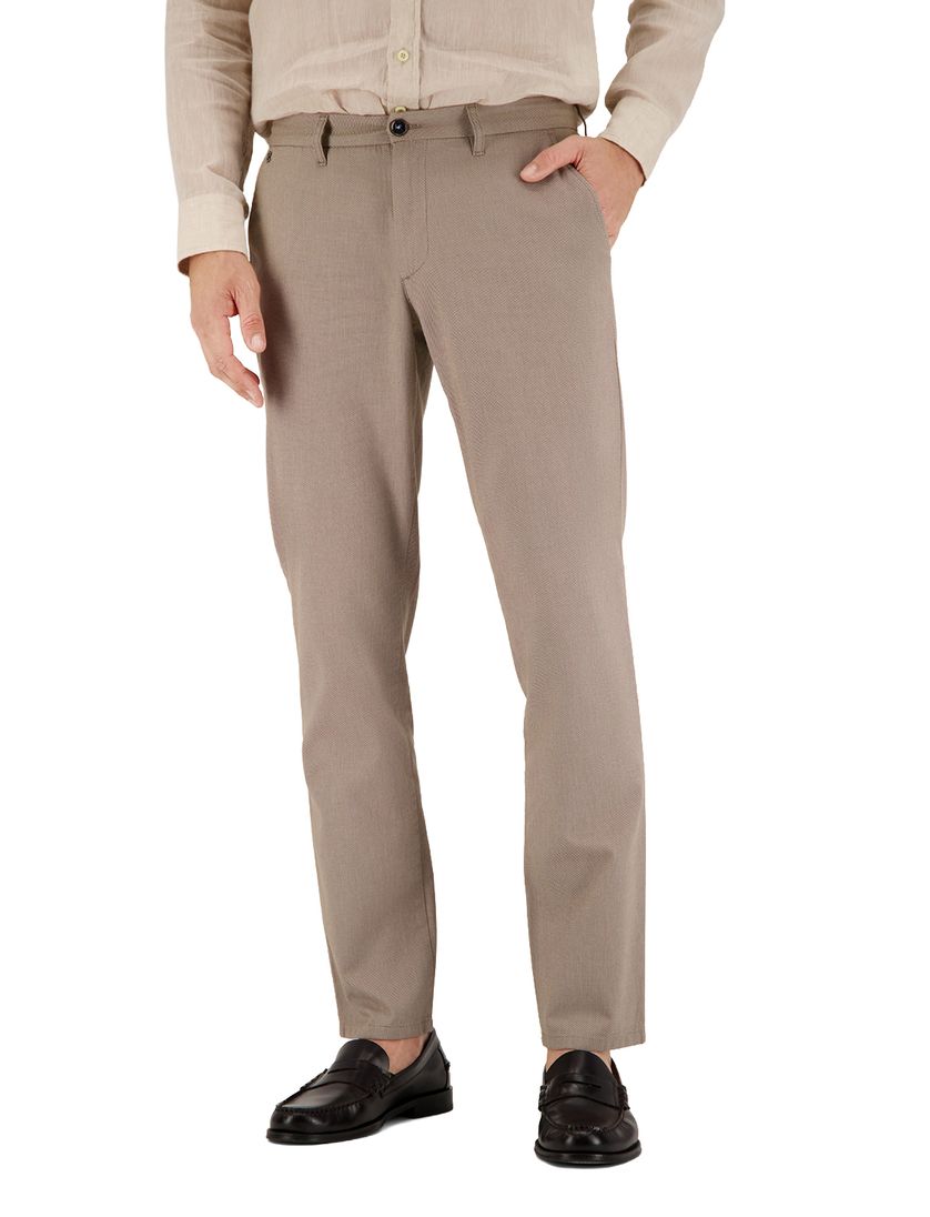 Beige Pantalon Gardeur Modern Fit Bono katoen