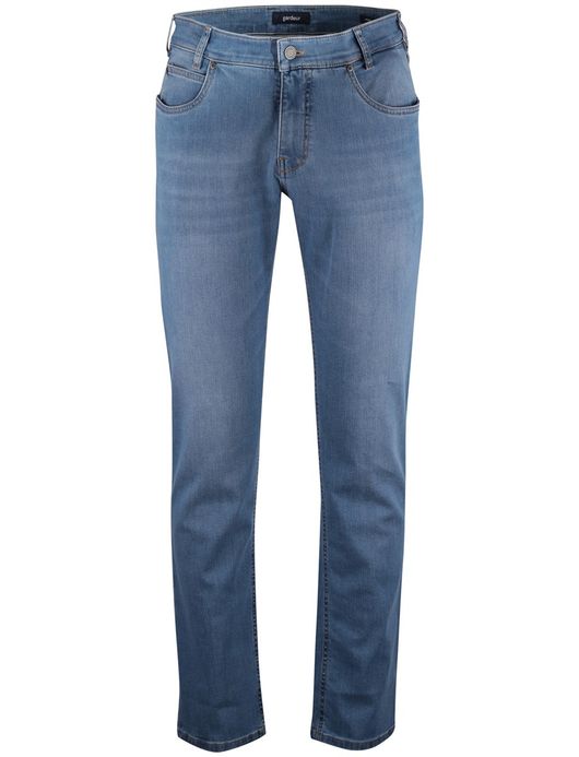 Gardeur jeans blauw normale fit denim