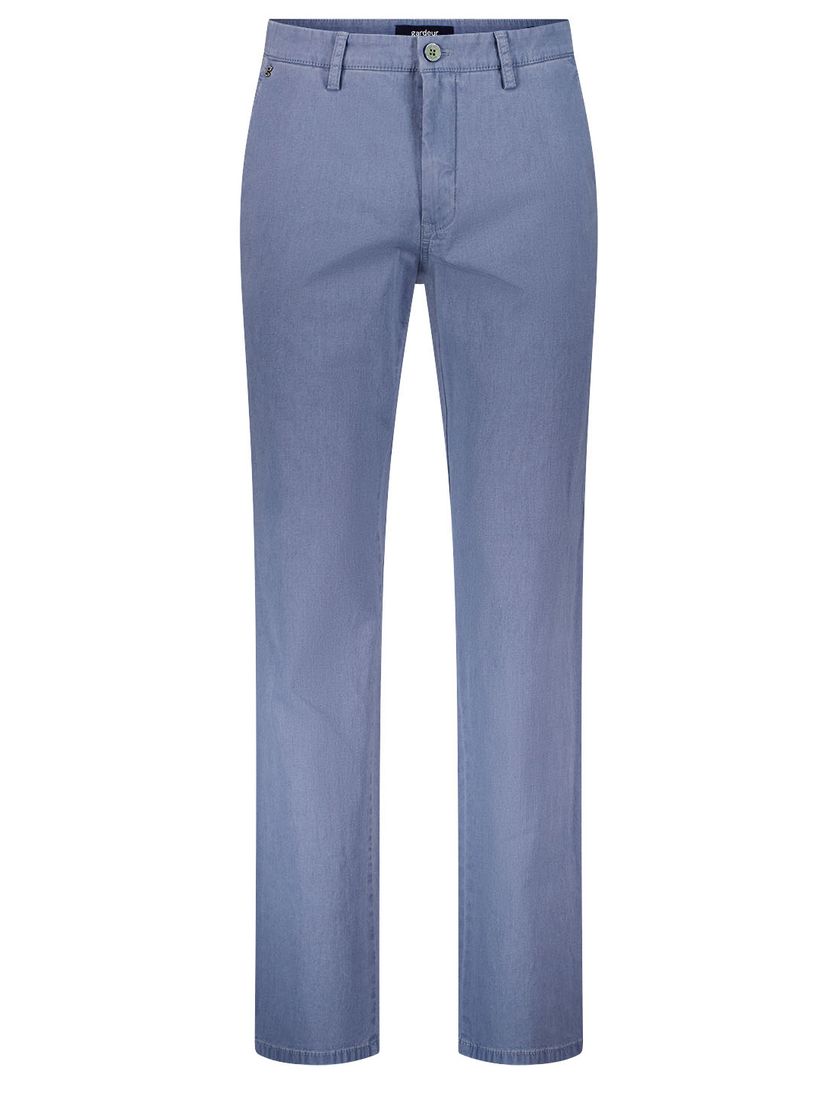 Blauwe pantalon Gardeur Modern Fit Benito katoen